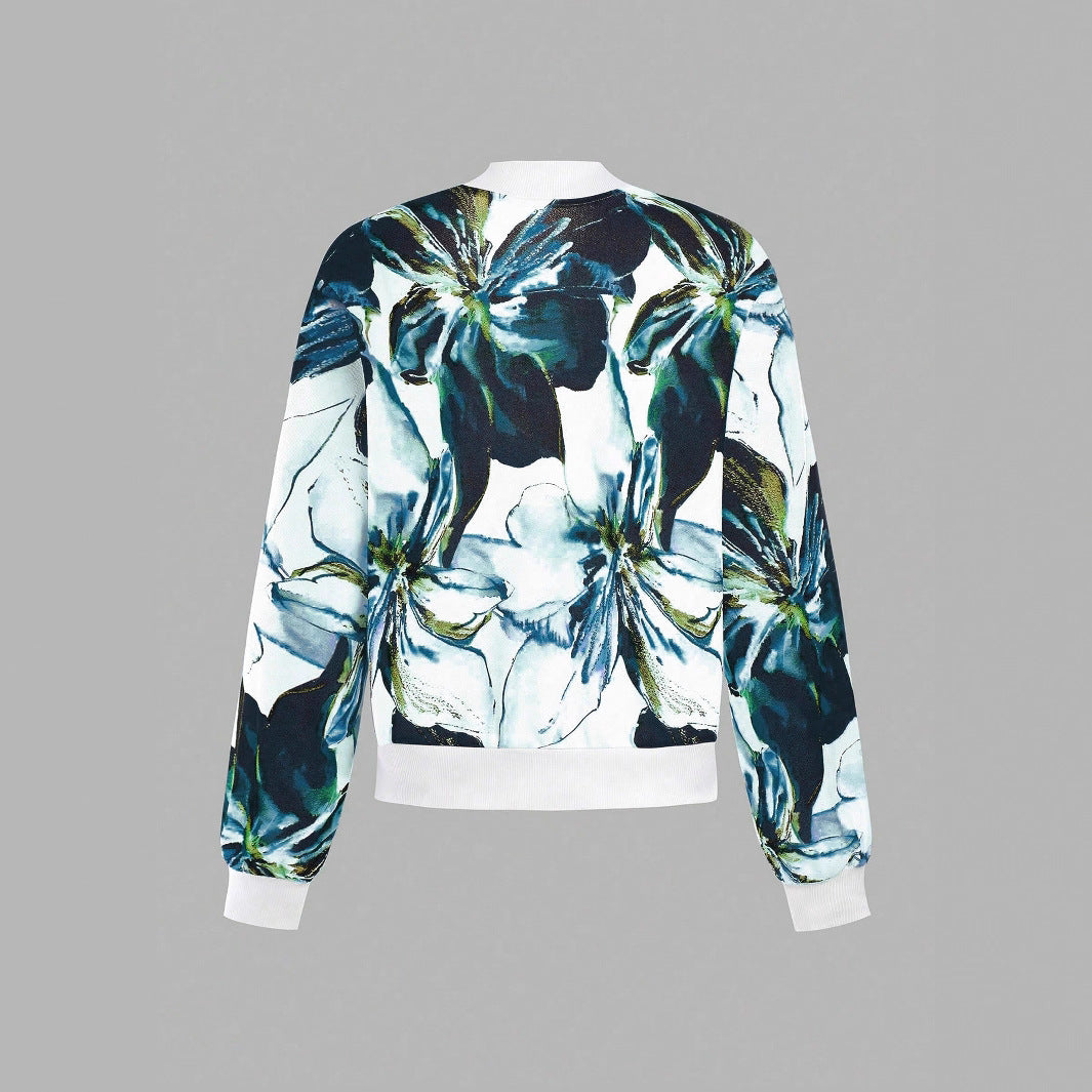 Printed Jacket Women Zipper All-matching Jacket Tops Women - Image 4